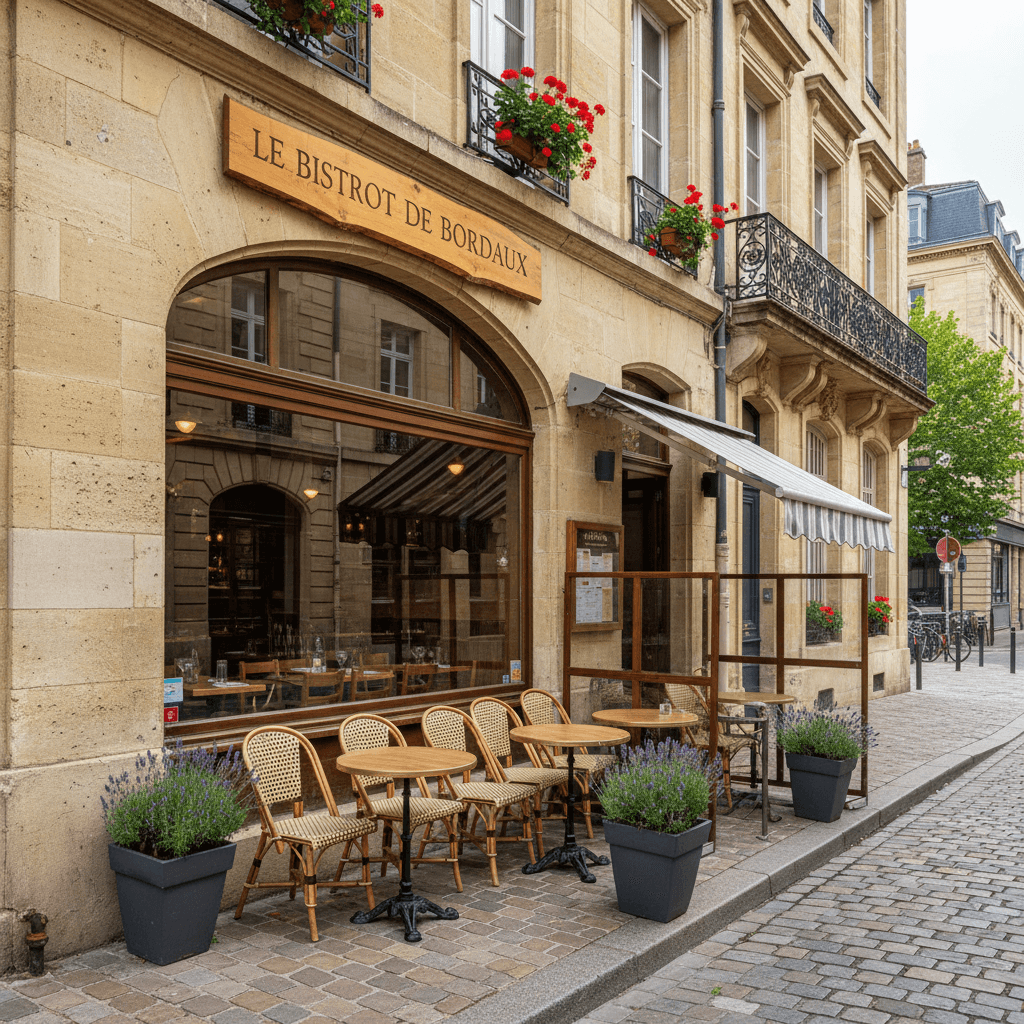 Restaurant 90m² à Bordeaux : terrasse - extraction