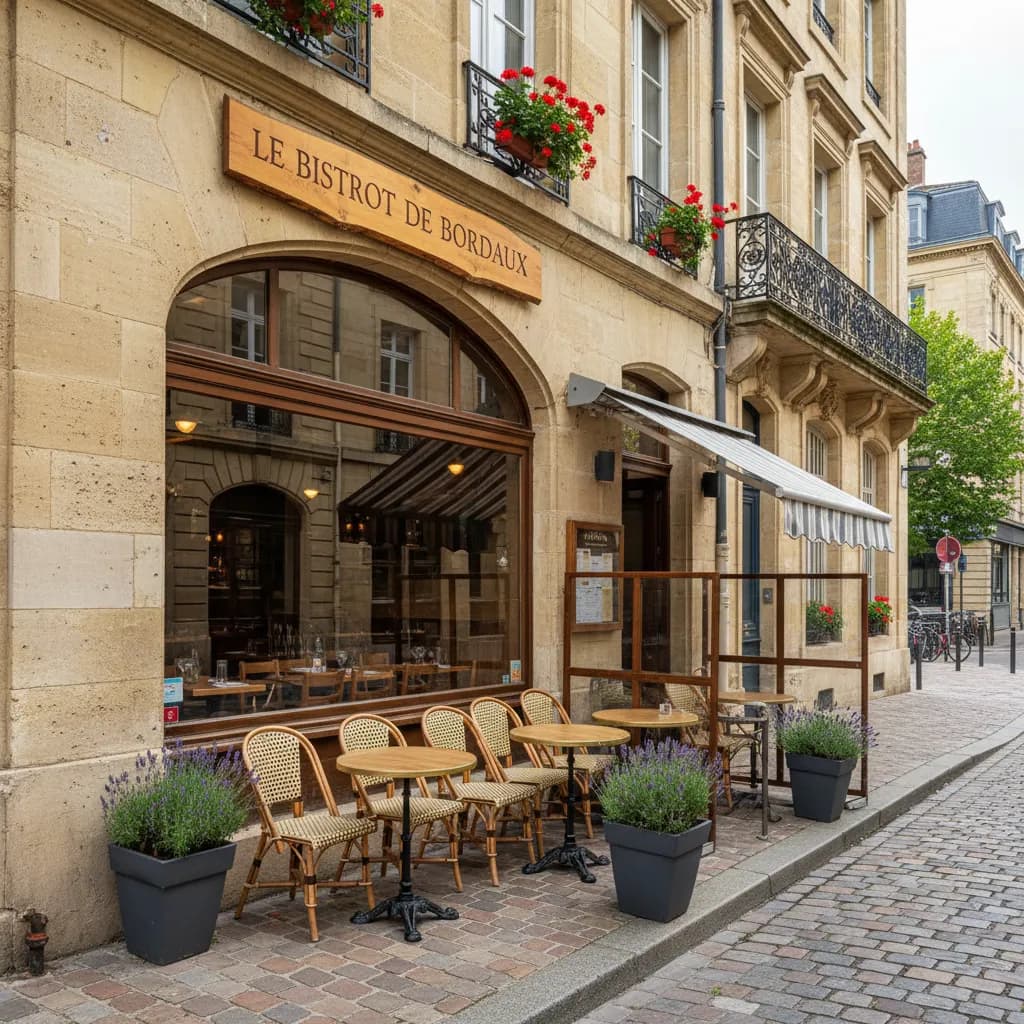 Restaurant 90m² à Bordeaux : terrasse - extraction - Image 1