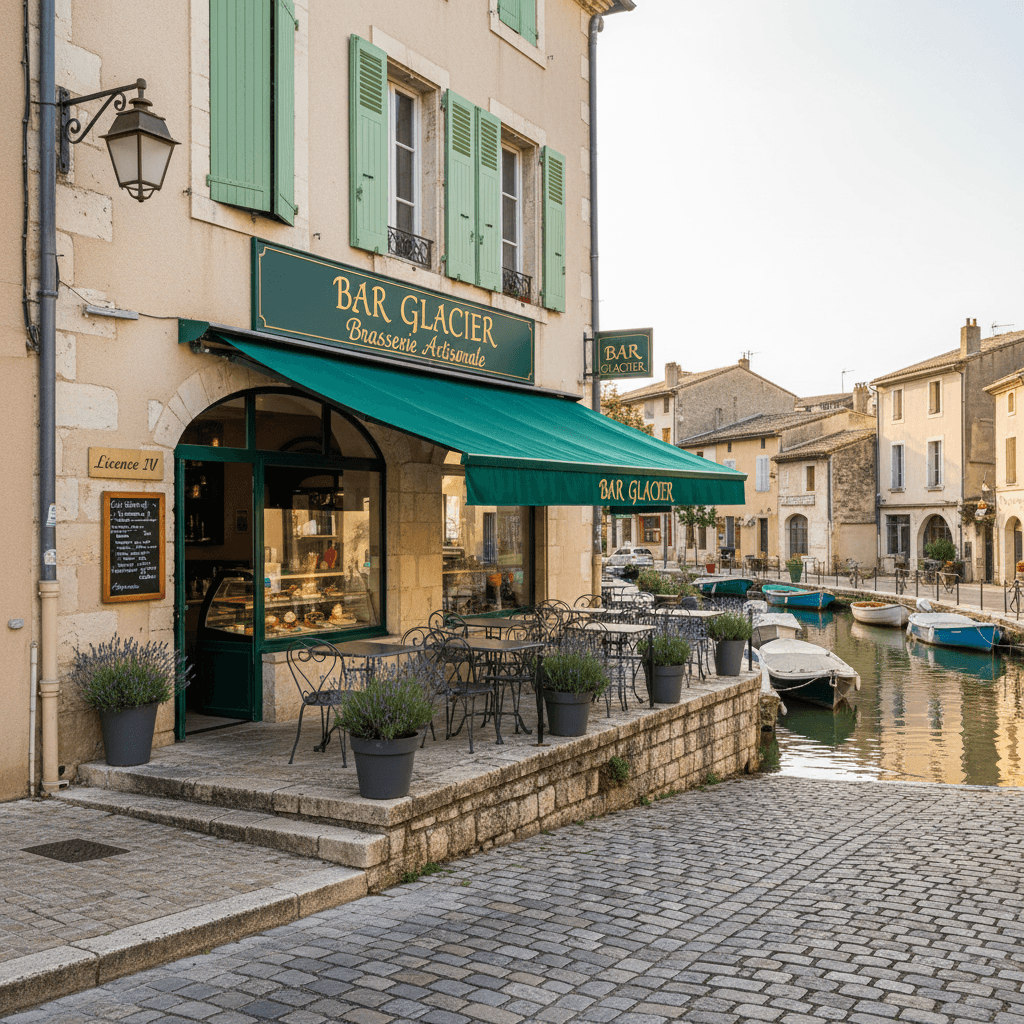Bar-brasserie à L'Isle-Sur-La-Sorgue : terrasse - licence IV - Image 1
