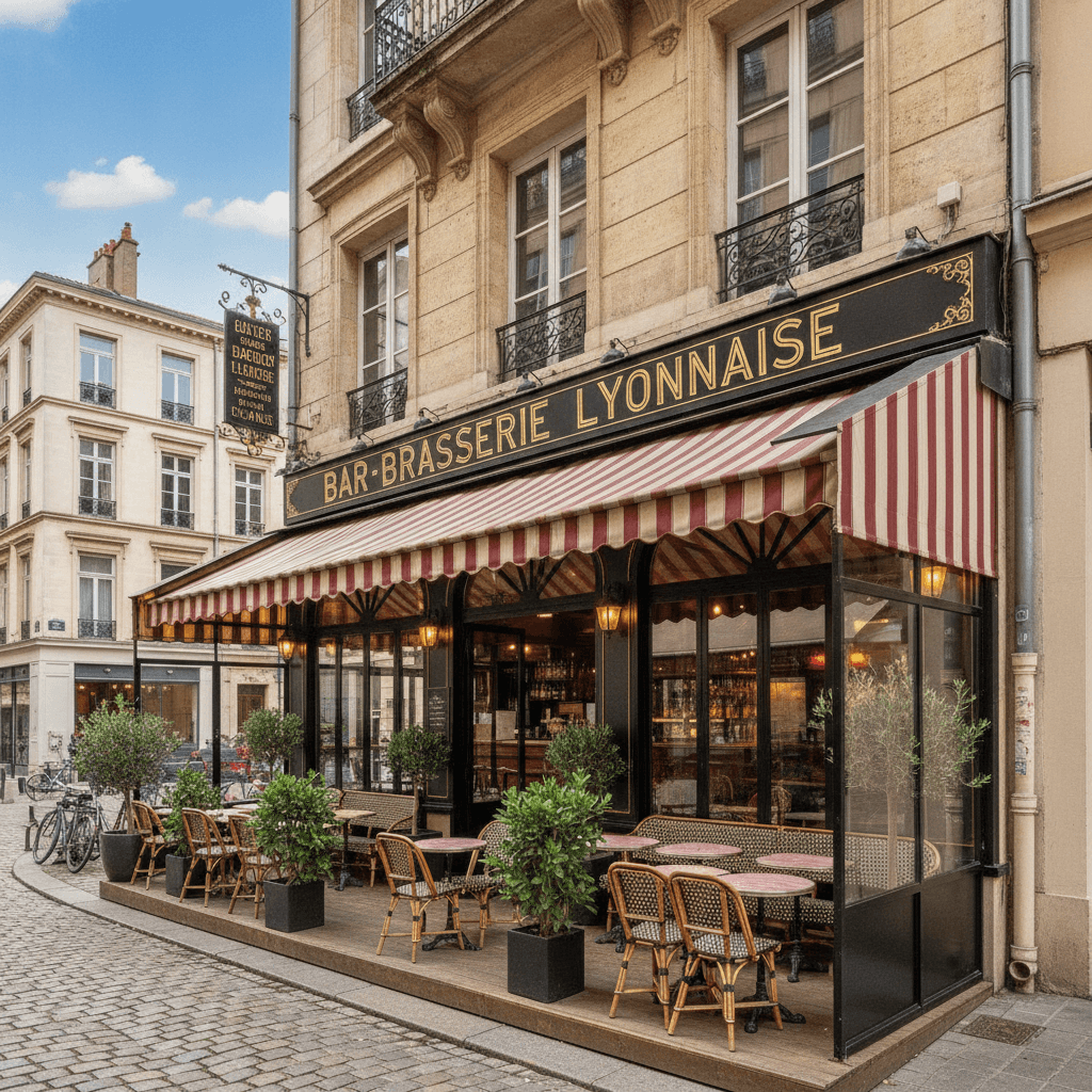 Bar-brasserie 250m² à Lyon : terrasse - licence IV