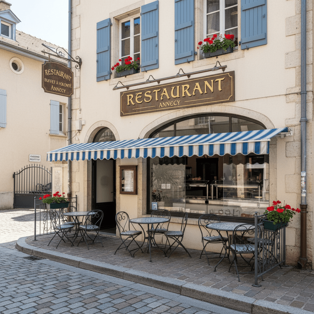 Restaurant à Annecy : terrasse - extraction - Image 1