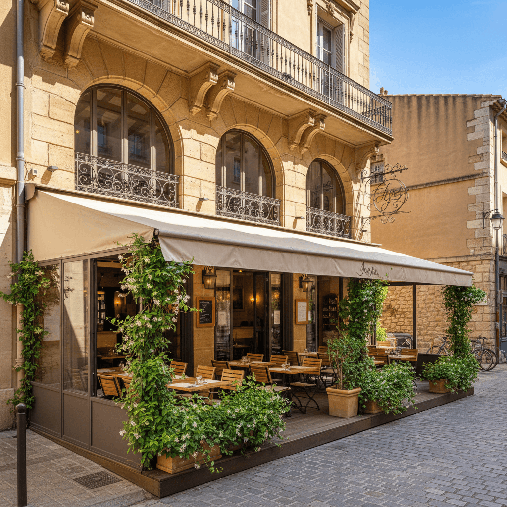 Restaurant 687m² à Perpignan : terrasse - licence IV
