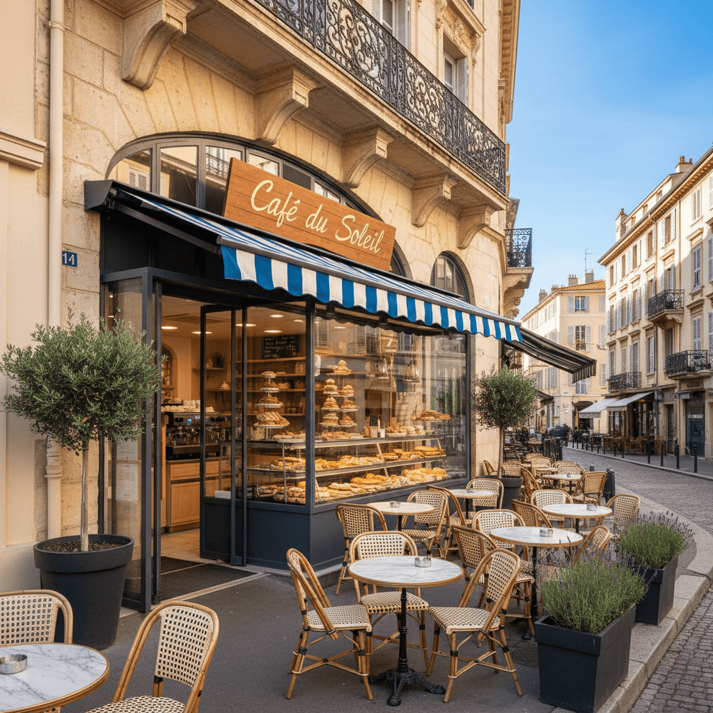 Snack à Nice : terrasse - climatisation