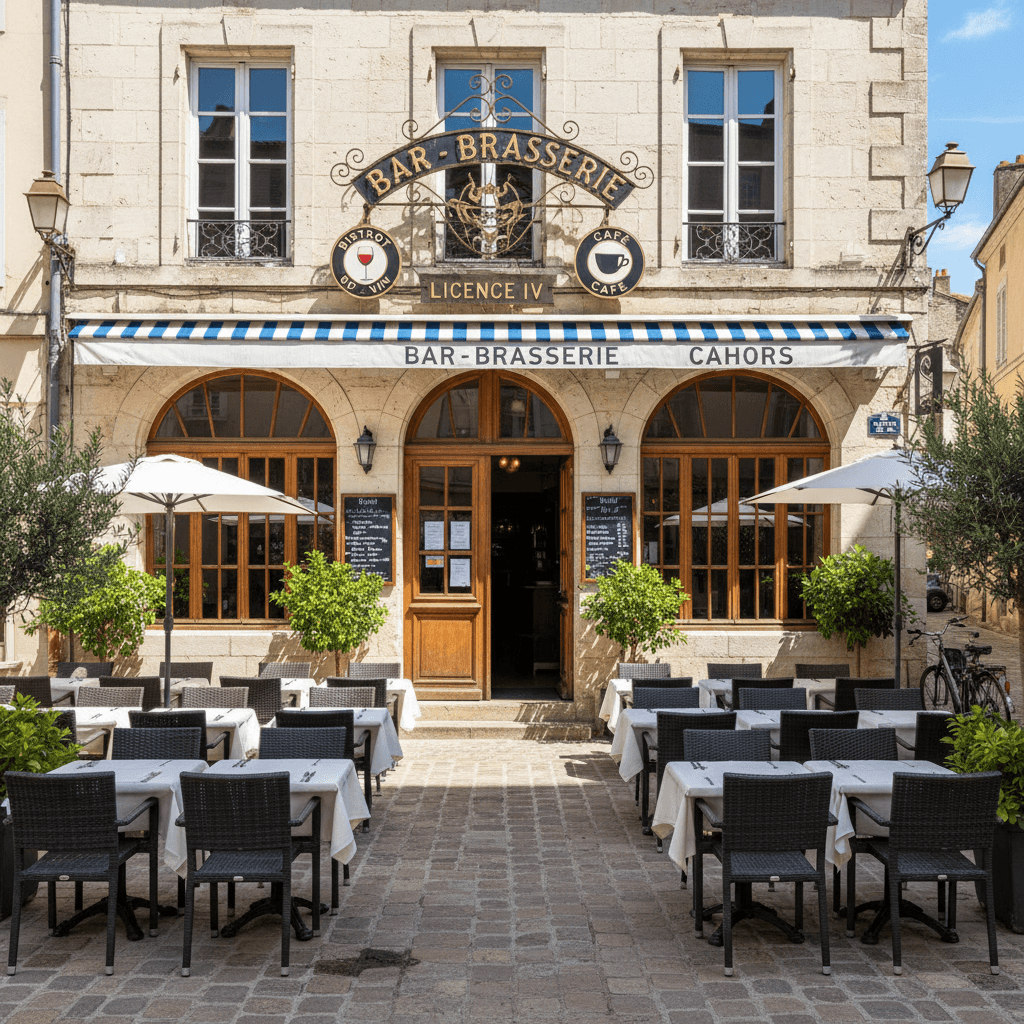 Bar-brasserie à Cahors : terrasse - licence IV - Image 1