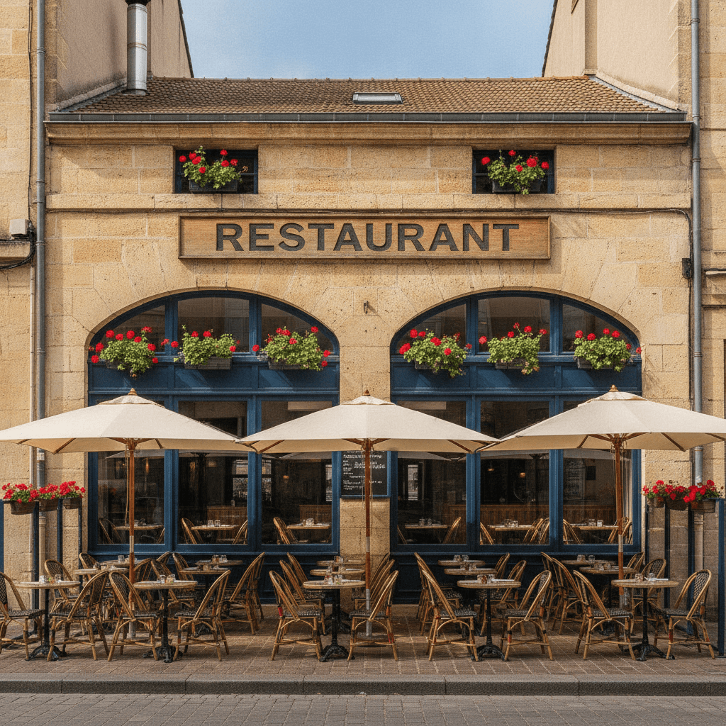 Restaurant 140m² à Bordeaux : terrasse - extraction