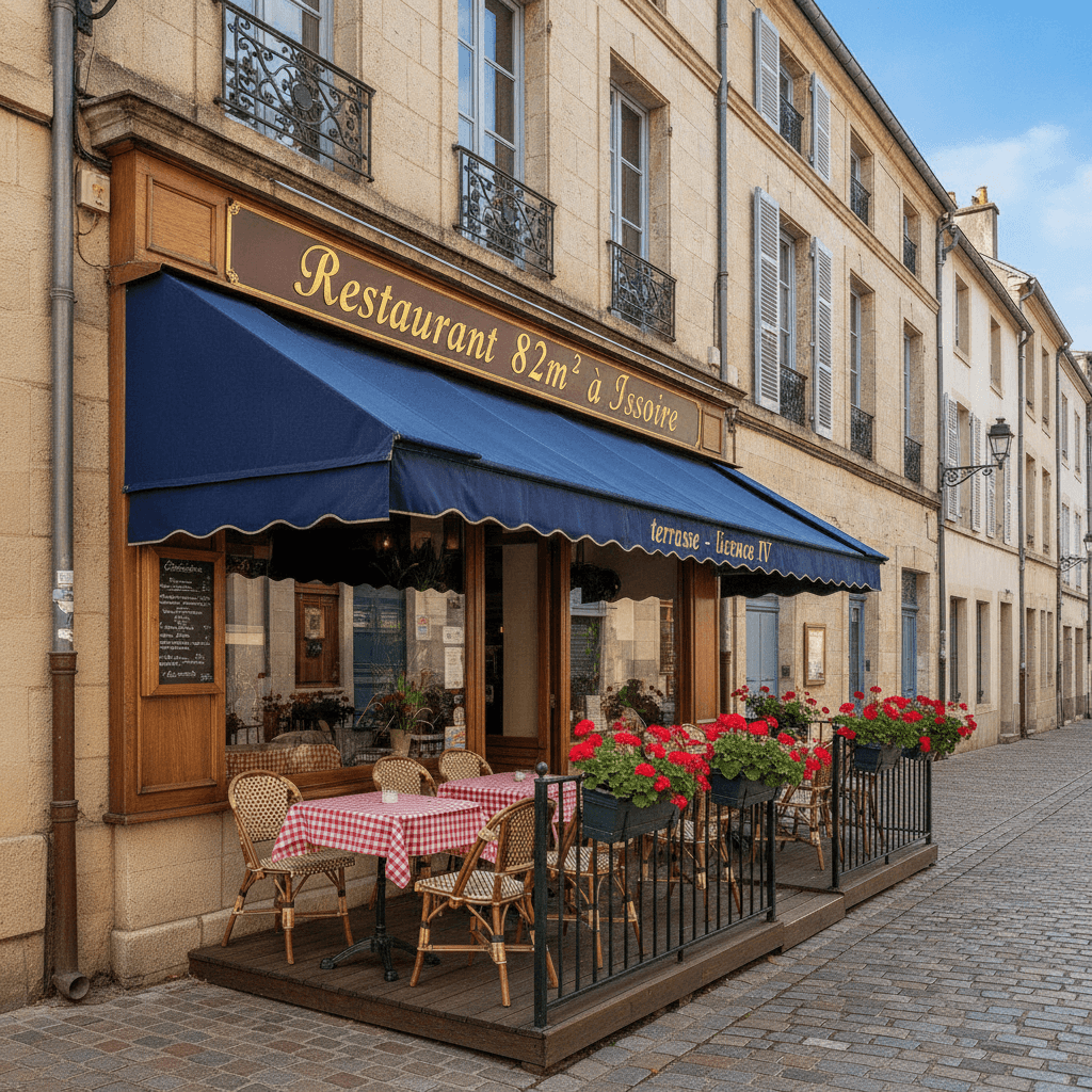 Restaurant 82m² à Issoire : terrasse - licence IV - Image 1