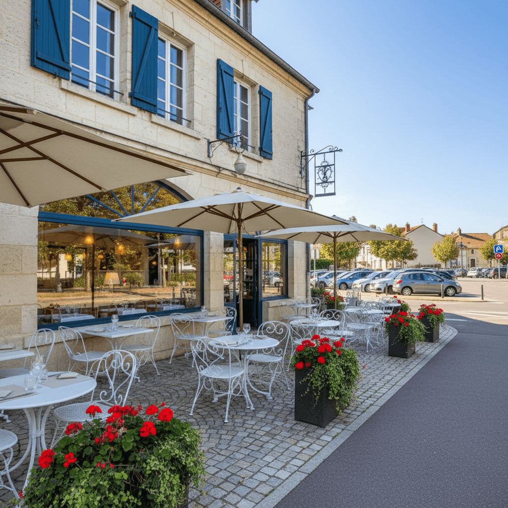 Restaurant 400m² à Fleury : terrasse - licence IV - Image 1