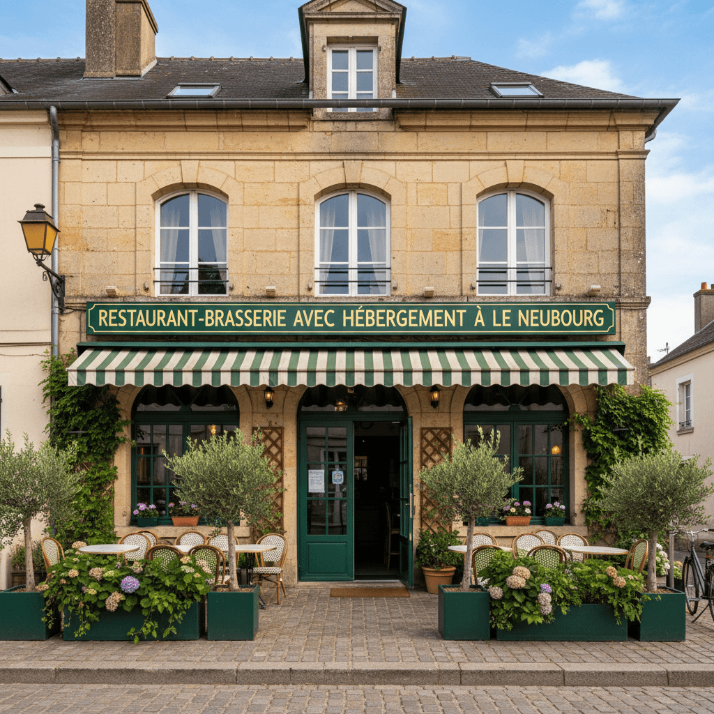 Bar-brasserie 900m² à Le Neubourg : terrasse - licence IV - Image 1