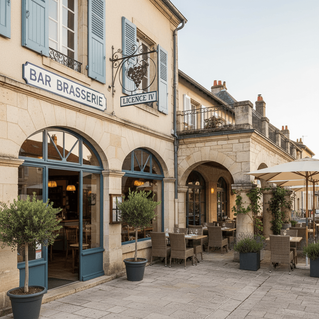 Bar-brasserie à Chagny : terrasse - licence IV - Image 1