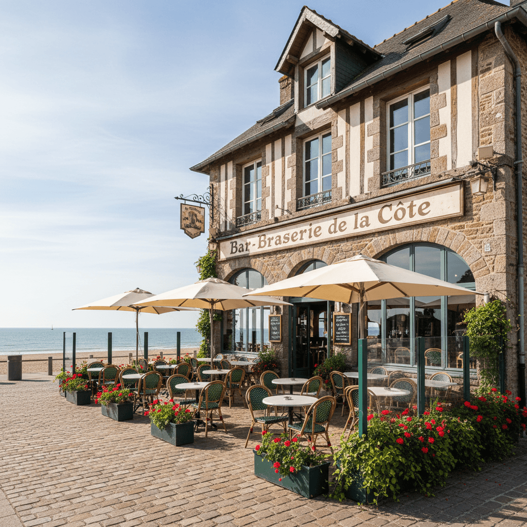 Bar-brasserie 190m² à Hautot-Sur-Mer : terrasse - licence IV - Image 1