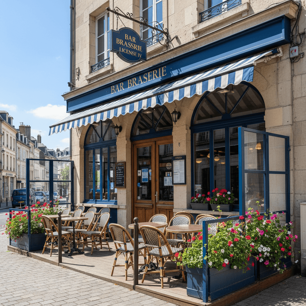 Bar-brasserie à Rouen : terrasse - licence IV
