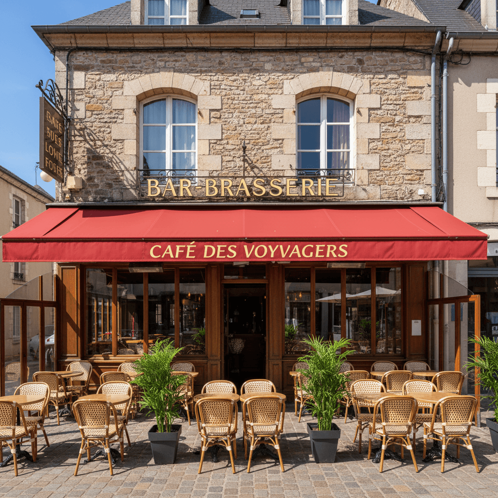 Bar-brasserie à Langogne : terrasse - licence IV - Image 1