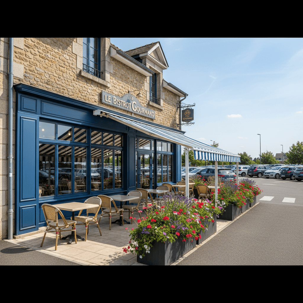Restaurant à Mayenne : terrasse - extraction - Image 1