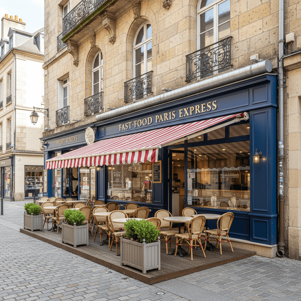 Fast-food 104m² à Clermont-Ferrand : terrasse - licence IV