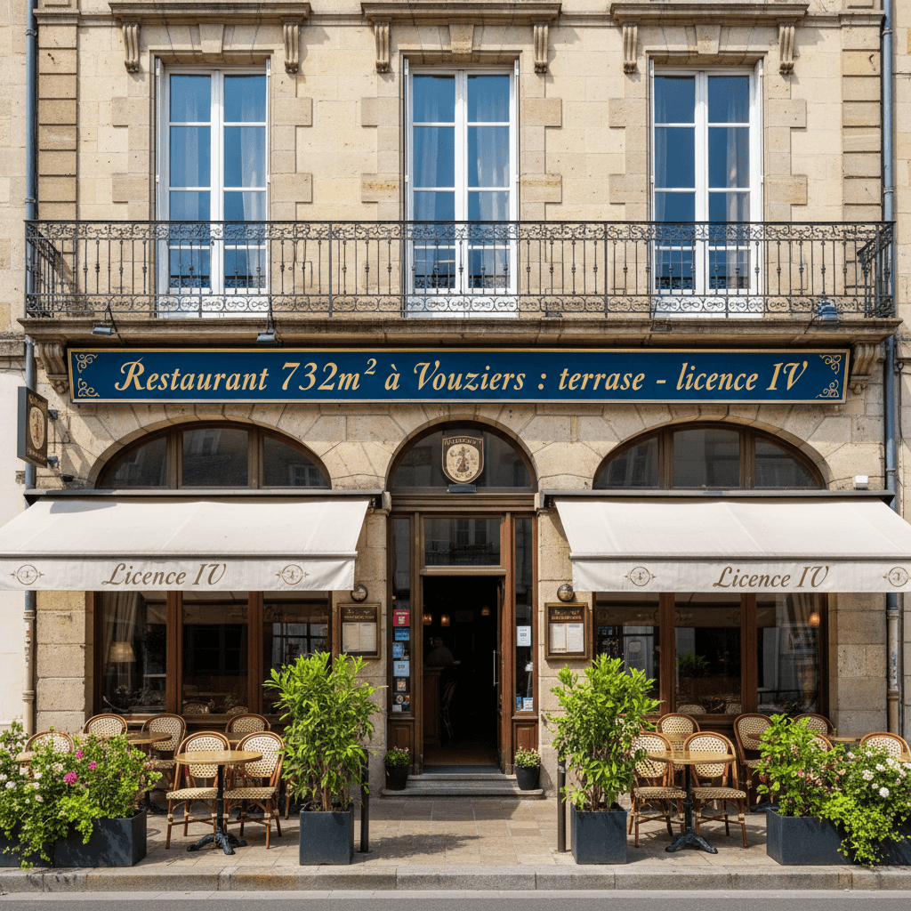 Restaurant 732m² à Vouziers : terrasse - licence IV - Image 1