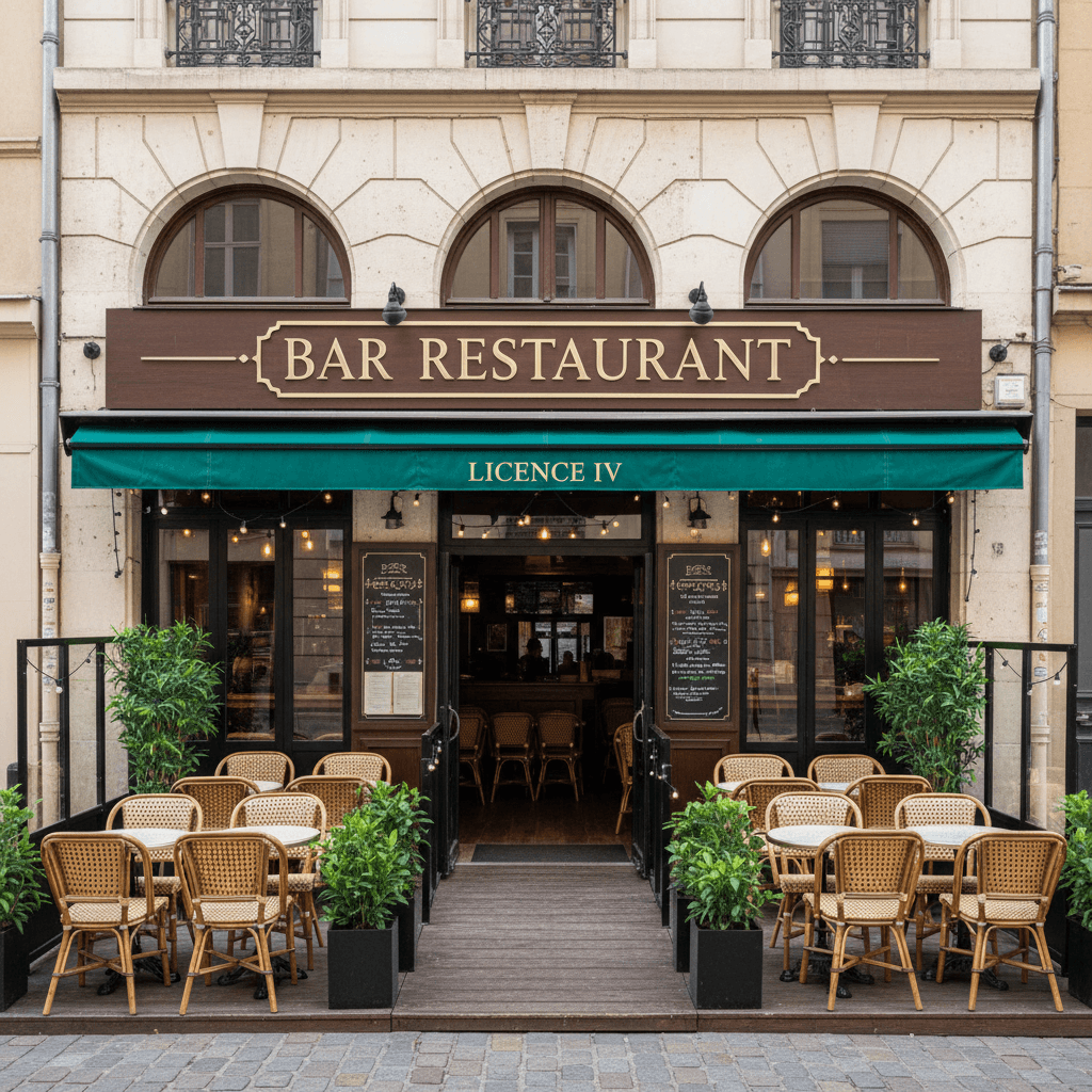 Bar-brasserie 100m² à Lyon : terrasse - licence IV