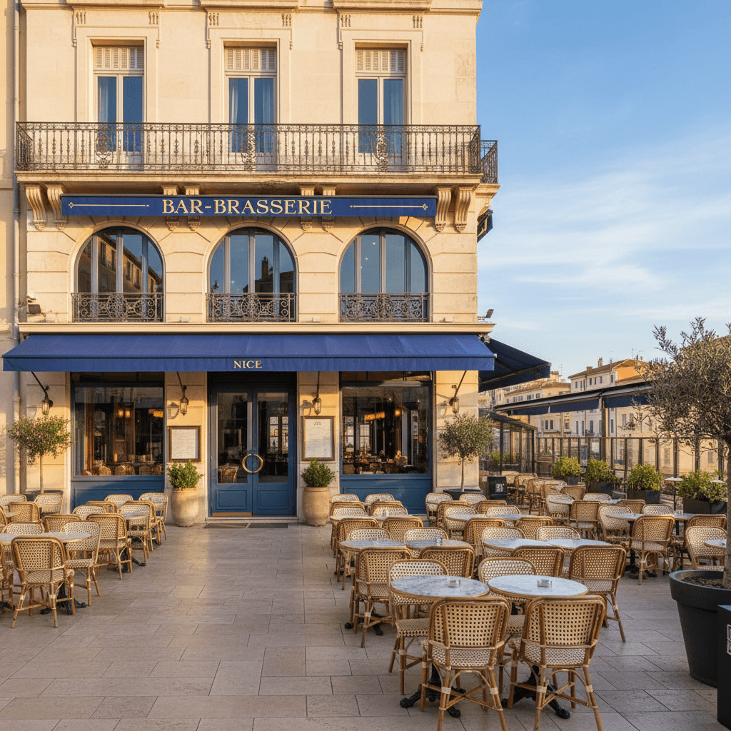 Bar-brasserie 100m² à Nice : terrasse - licence IV