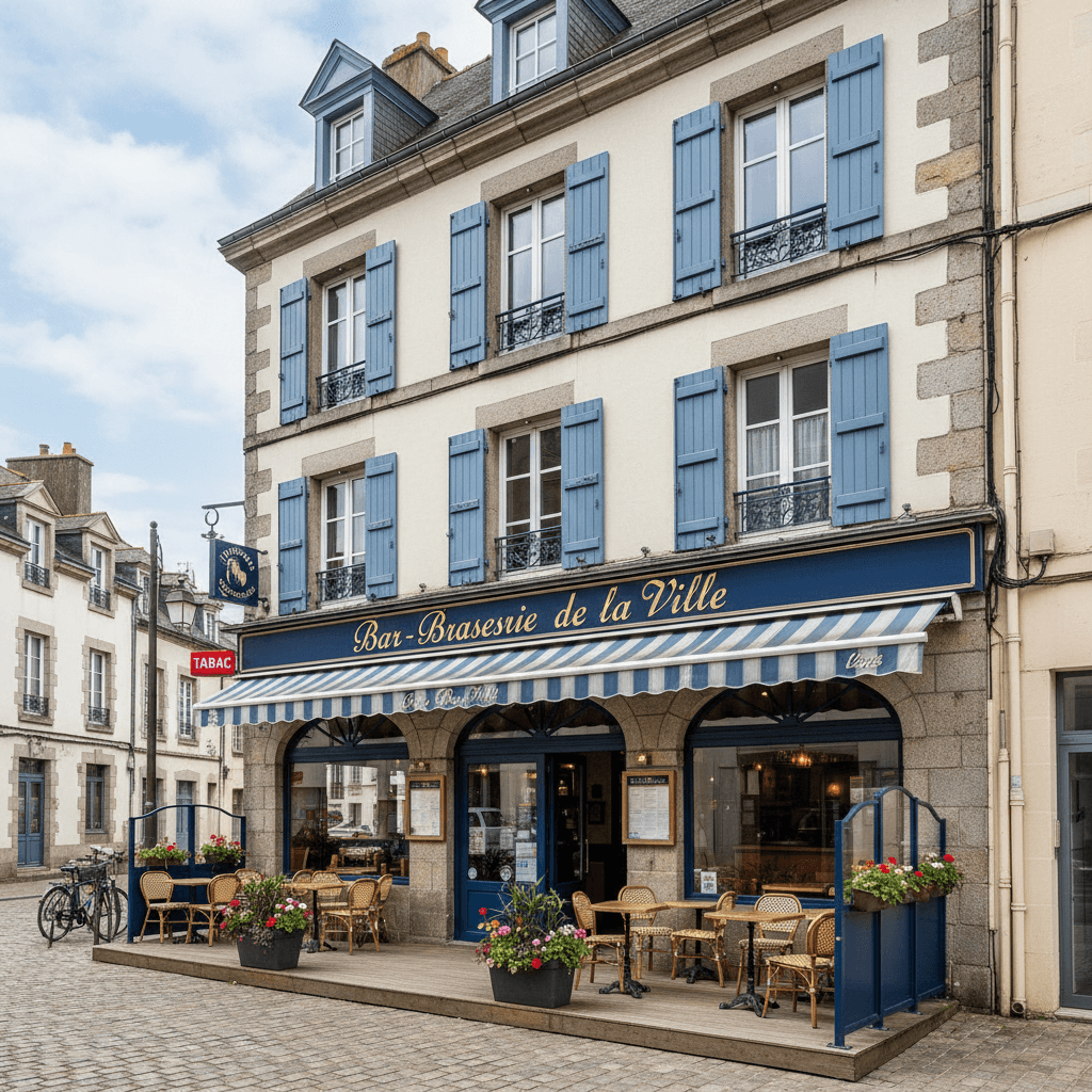 Bar-brasserie 247m² à Quimper : terrasse - licence IV - Image 1