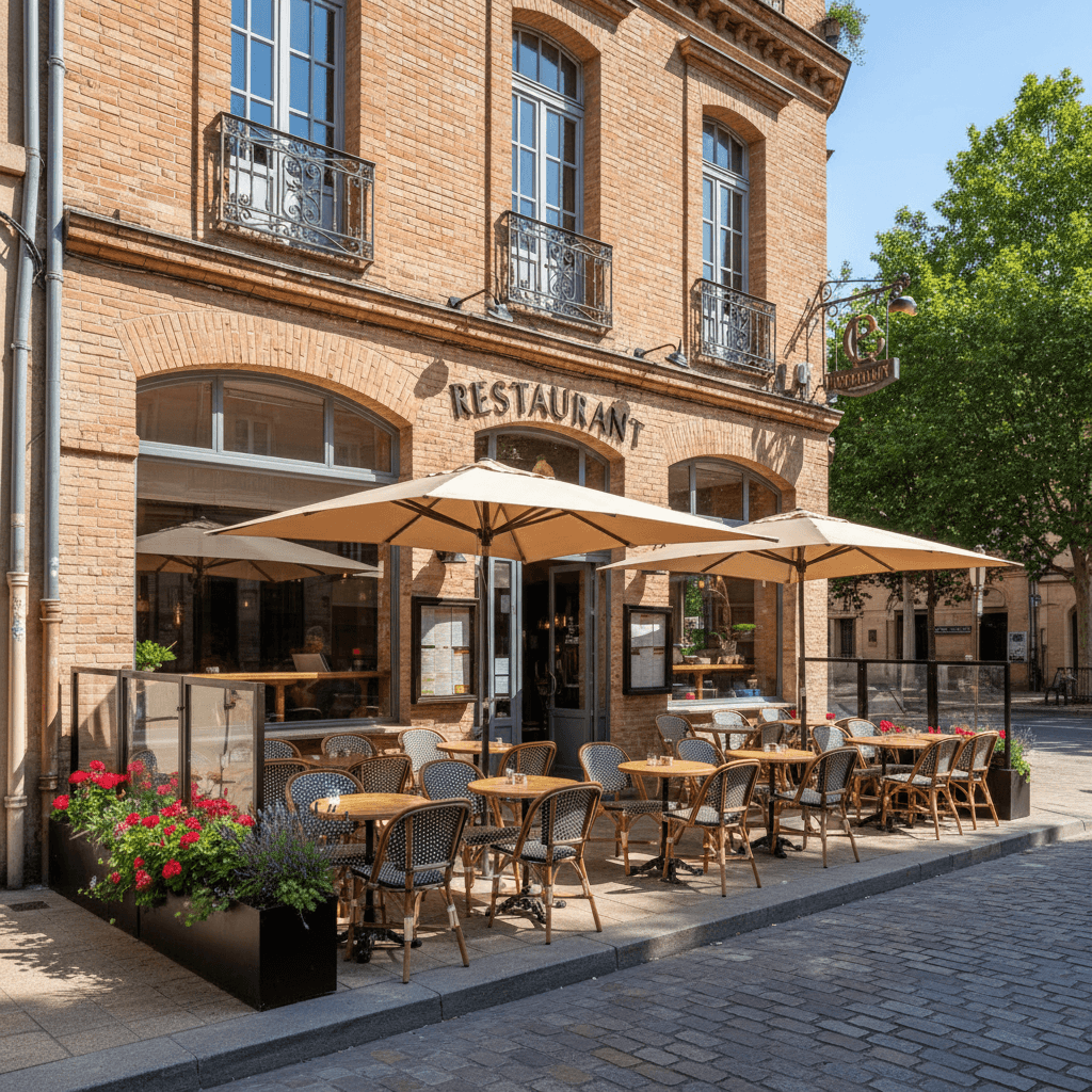 Restaurant 45m² à Toulouse : terrasse - extraction - Image 1