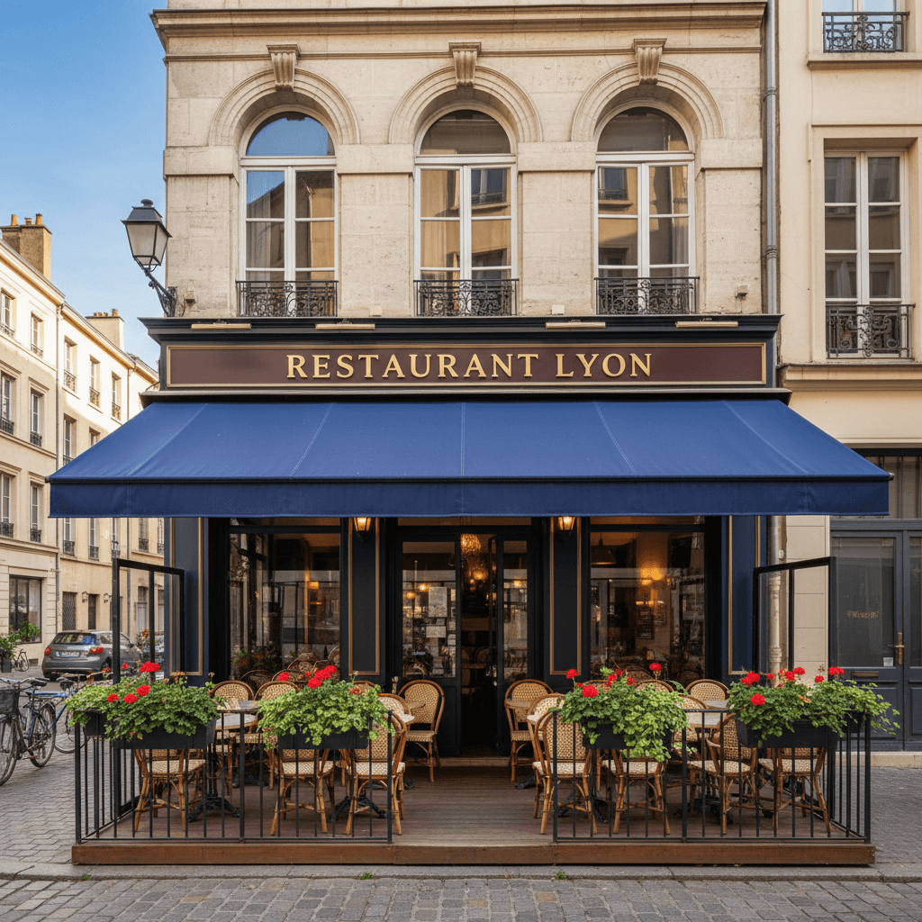 Restaurant 90m² à Lyon : terrasse - licence IV