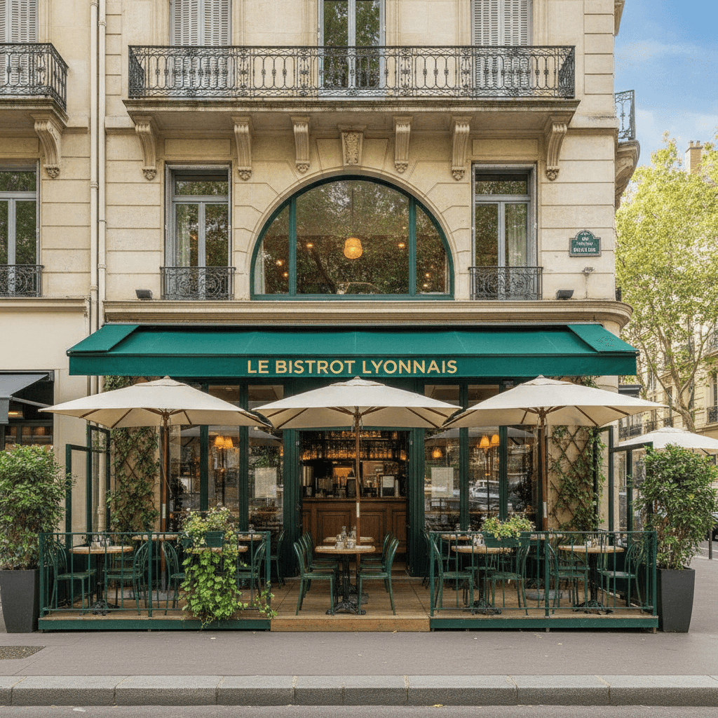 Restaurant 90m² à Lyon : terrasse - extraction