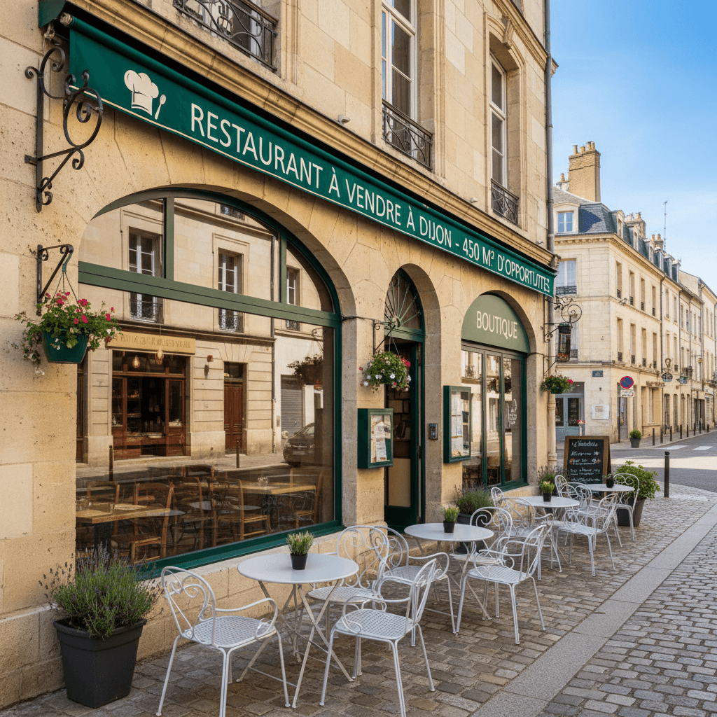 Restaurant 450m² à Dijon : terrasse - extraction