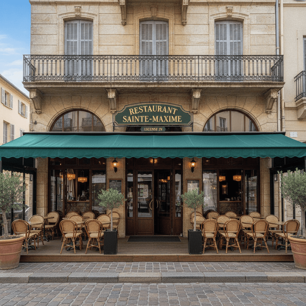 Restaurant à Sainte-Maxime : terrasse - licence IV