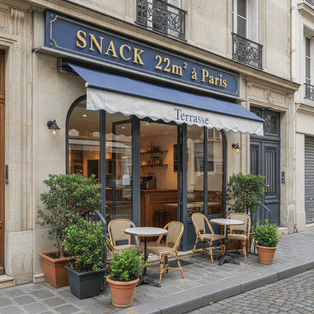 Snack 22m² à Paris : terrasse