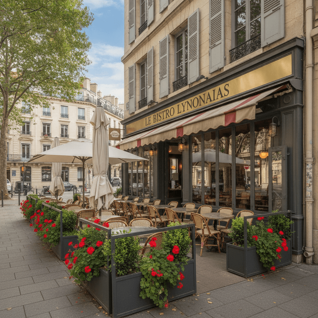 Restaurant 80m² à Lyon : terrasse - extraction