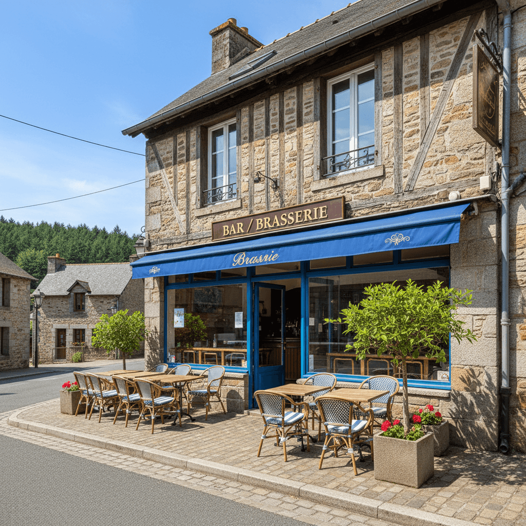 Bar-brasserie à Loguivy-Plougras : terrasse - licence IV - Image 1
