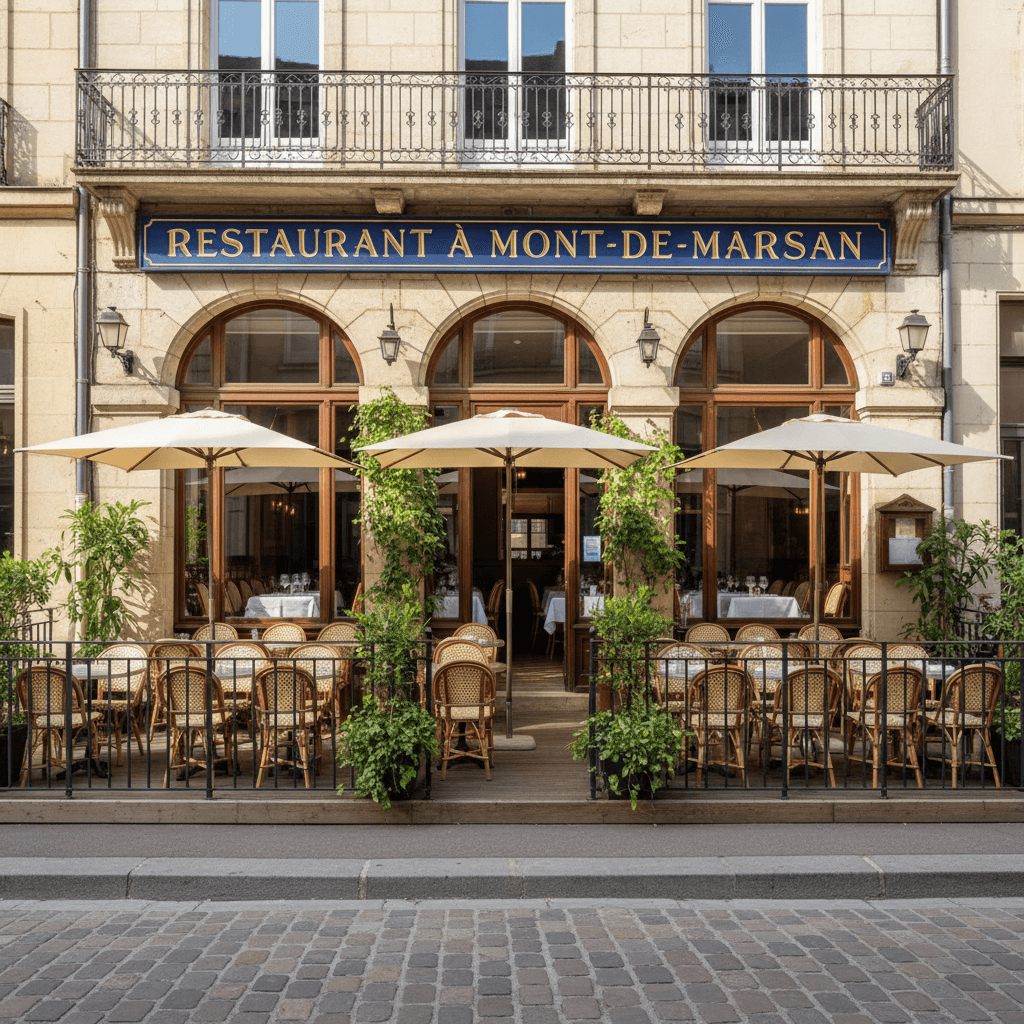 Restaurant à Mont-De-Marsan : terrasse - licence IV - Image 1