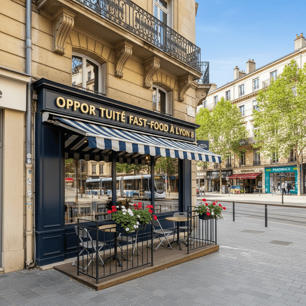 Fast-food 140m² à Lyon : terrasse - licence IV - Image 1