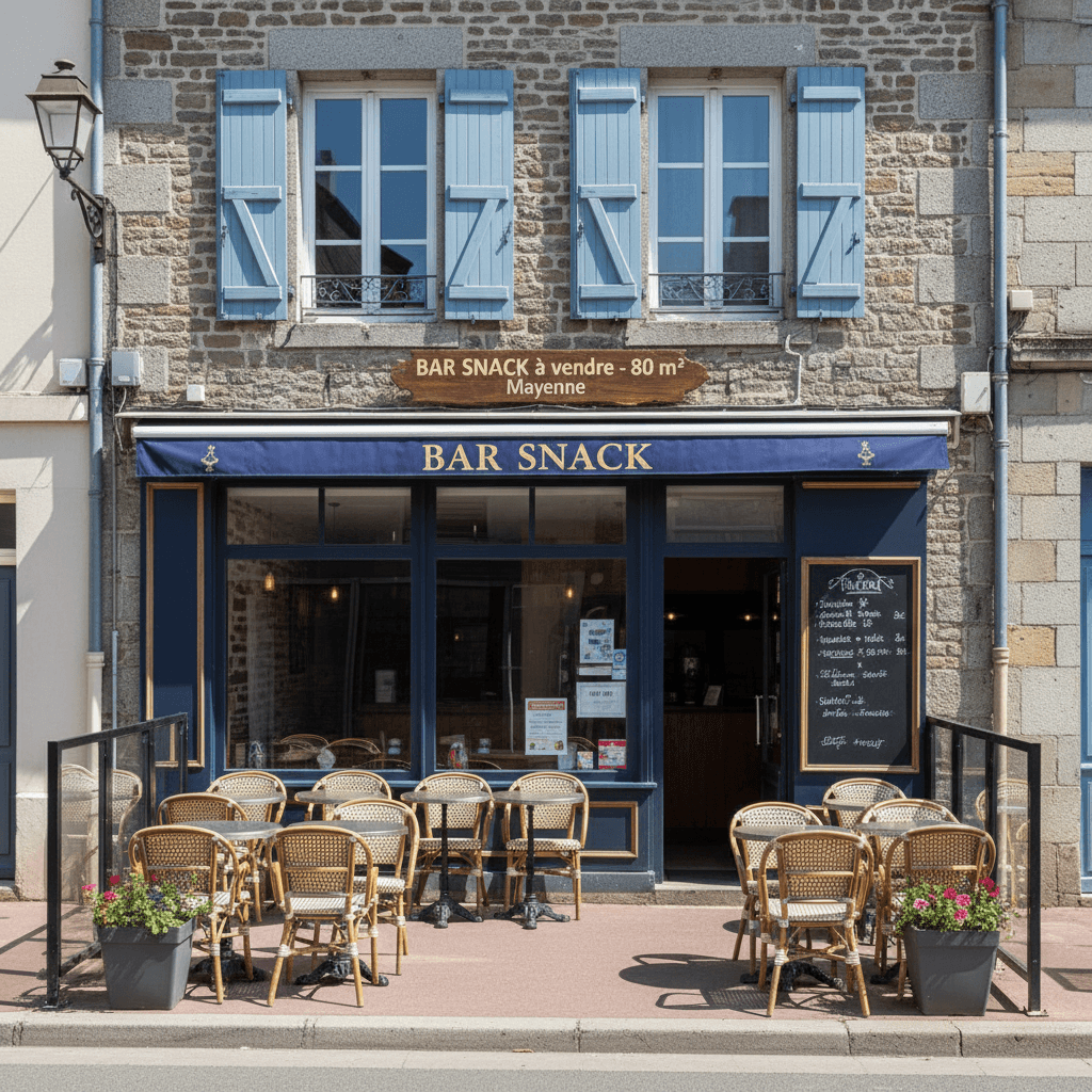 Snack 80m² à Mayenne : terrasse - Image 1