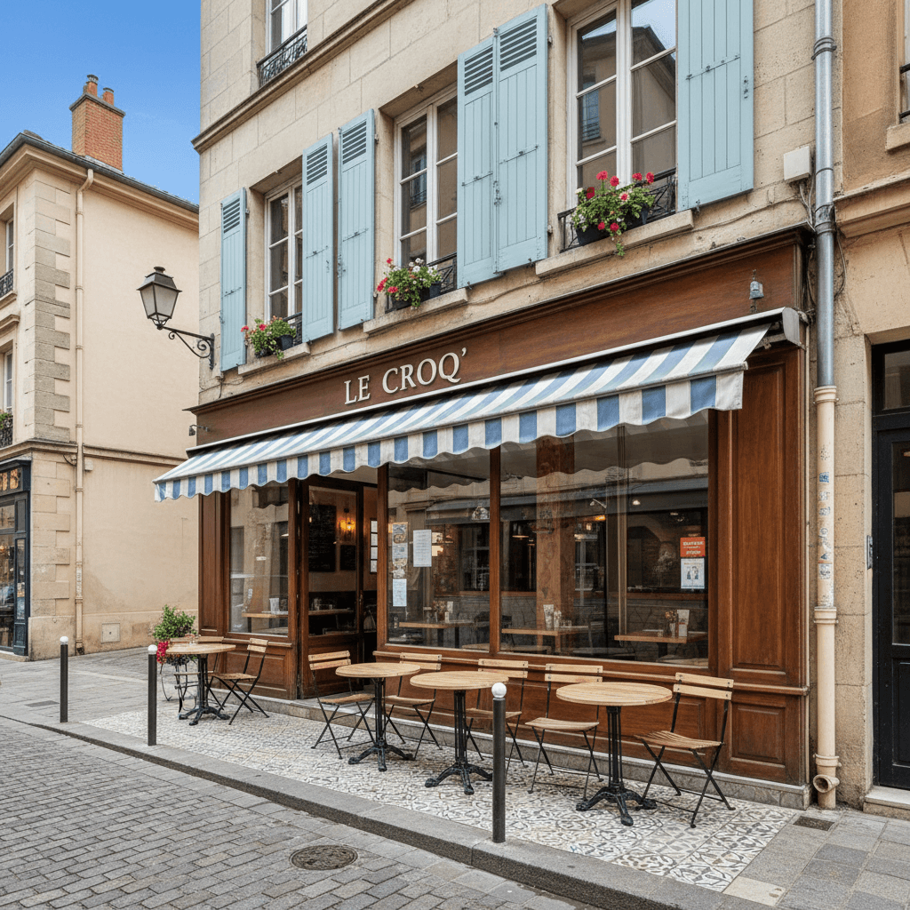 Snack 70m² à Lyon : terrasse - cuisine équipée