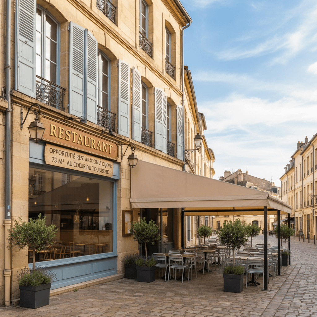 Restaurant 73m² à Dijon : terrasse - Image 1