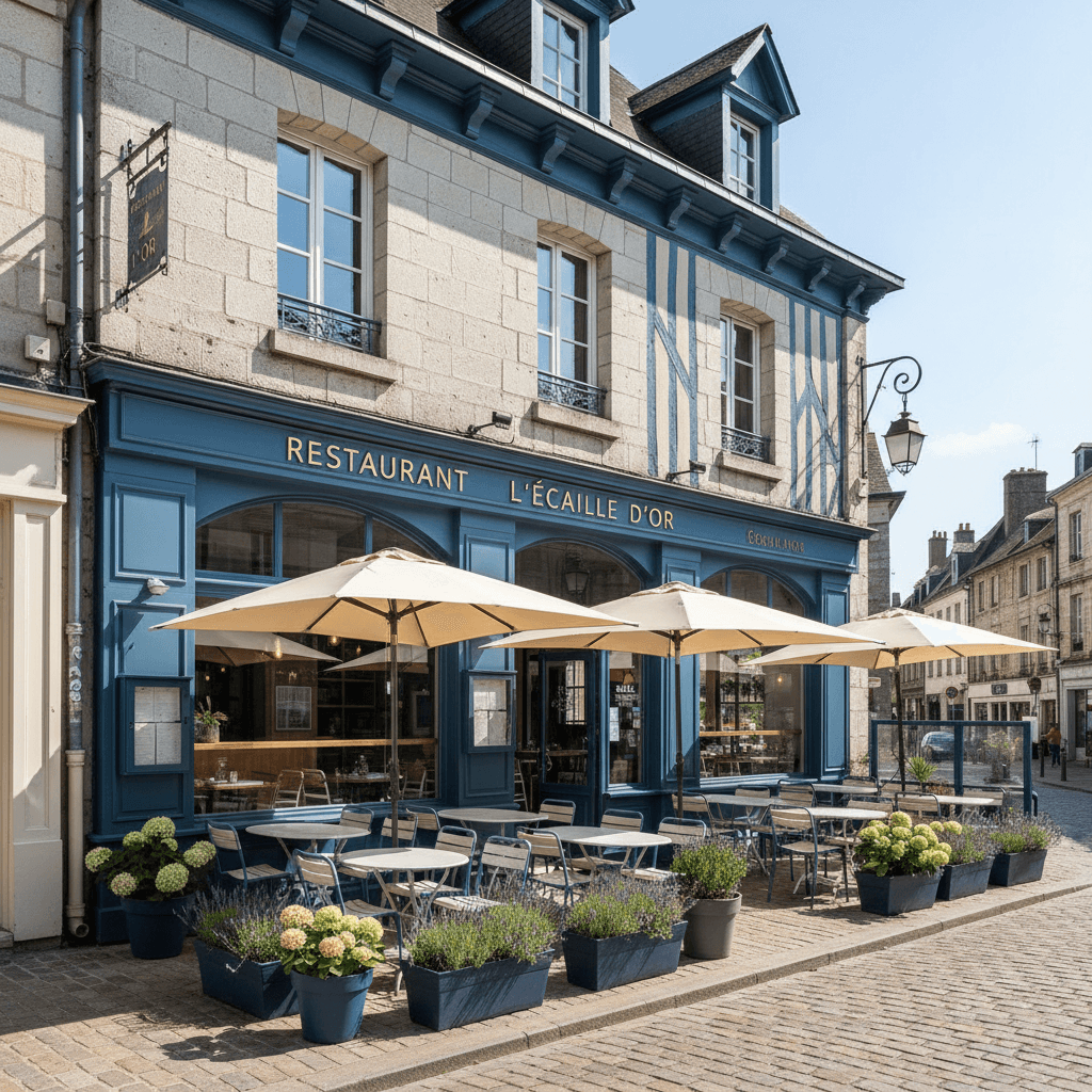 Restaurant 75m² à Caen : terrasse - extraction - Image 1