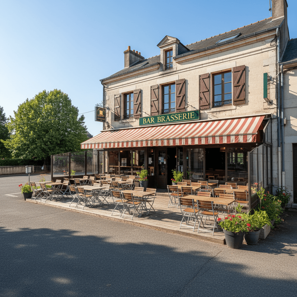 Bar-brasserie à La Lande-Chasles : terrasse - licence IV - Image 1