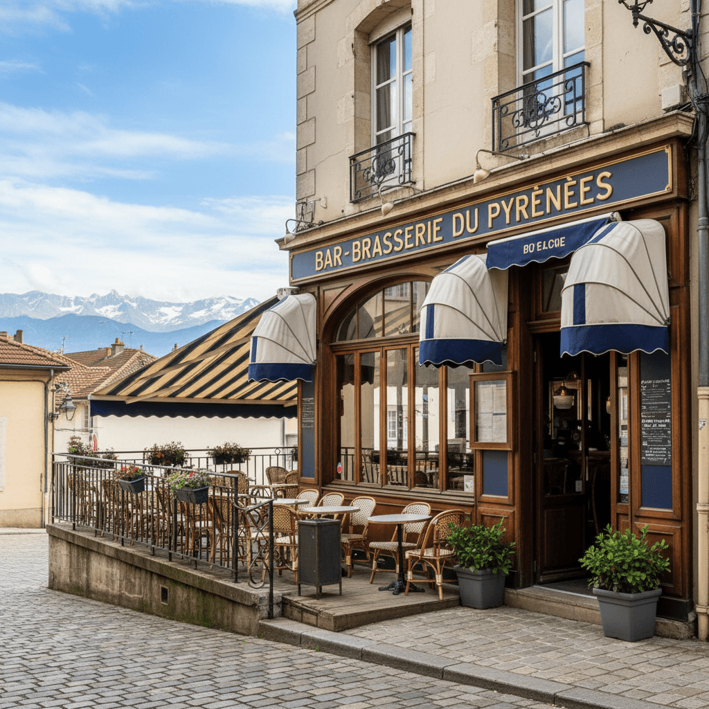 Bar-brasserie 55m² à Pau : terrasse - licence IV