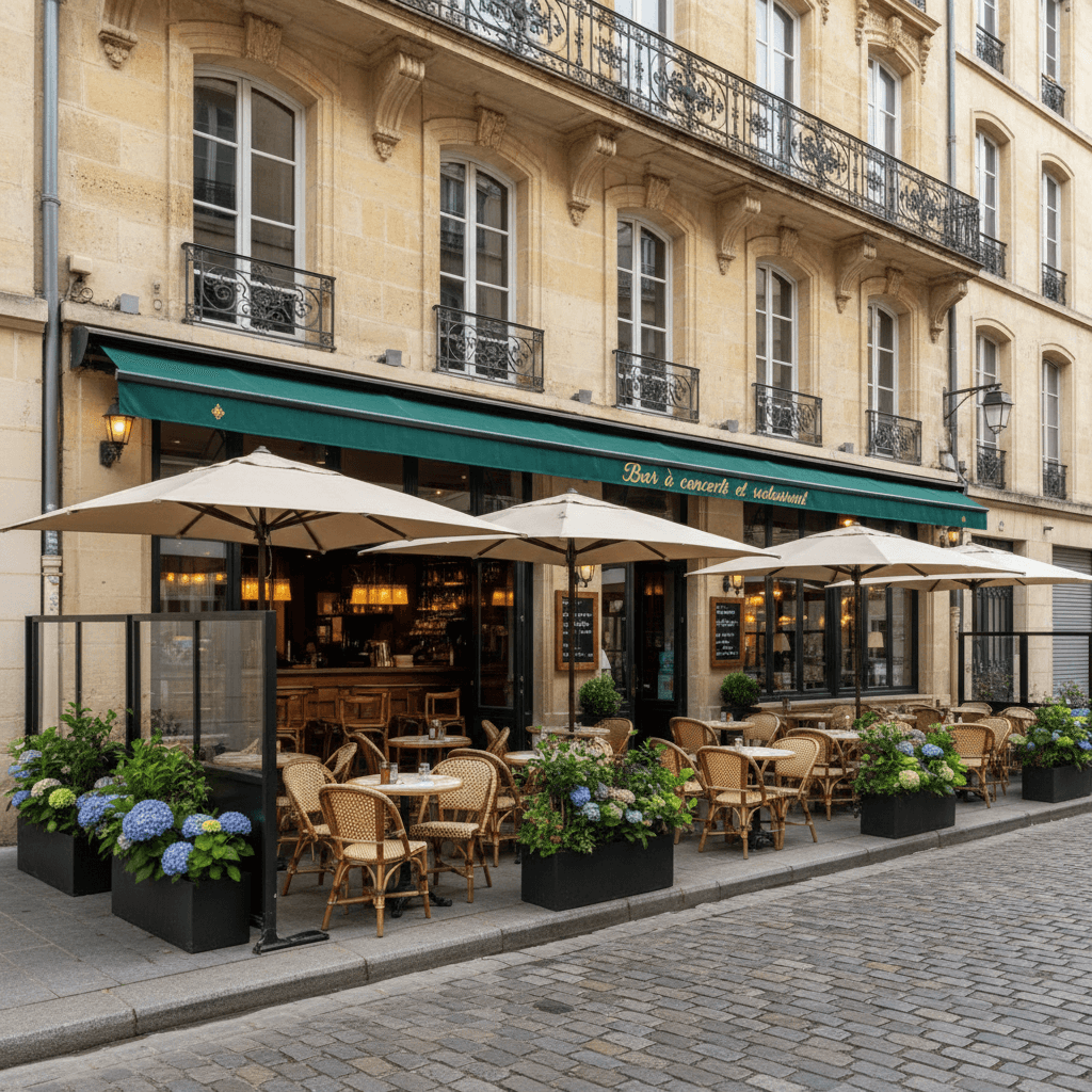 Bar-brasserie 260m² à Bordeaux : terrasse - licence IV