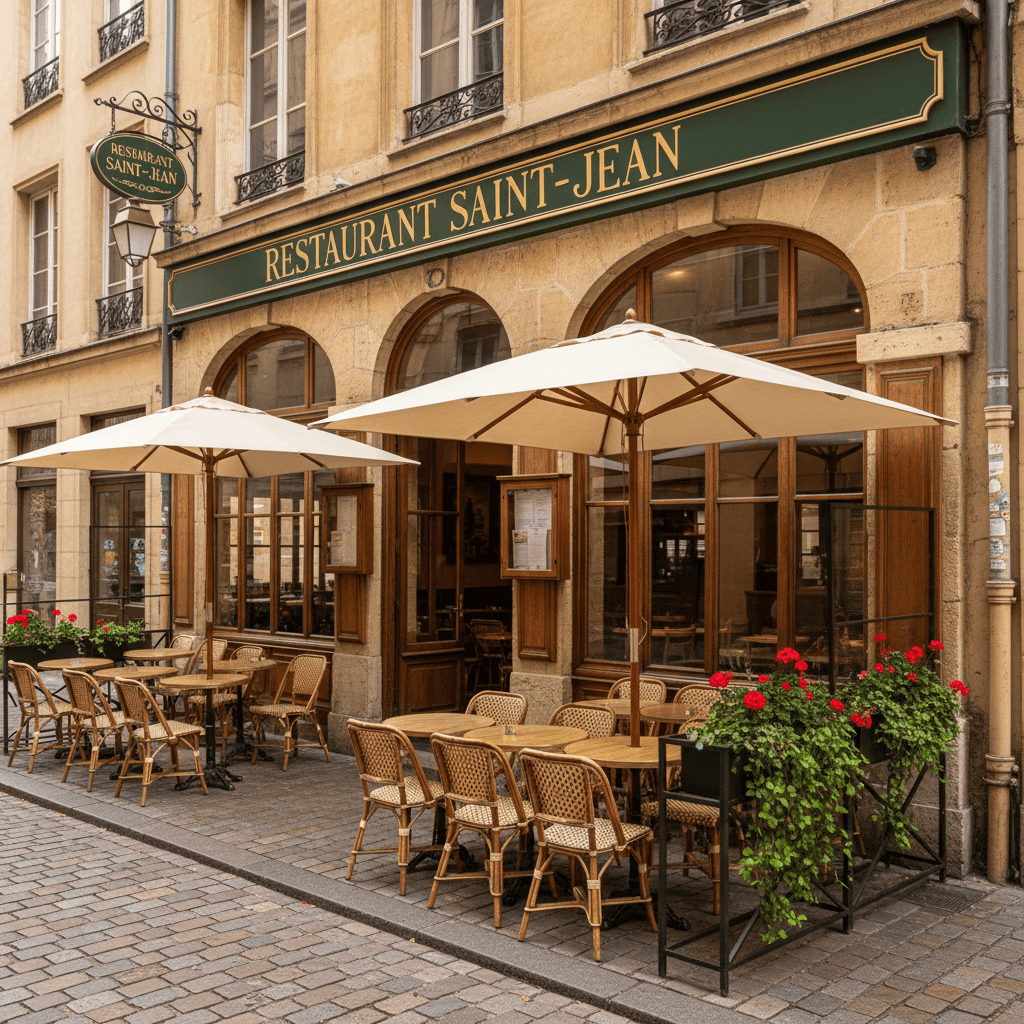 Restaurant 142m² à Lyon : terrasse - extraction - Image 1