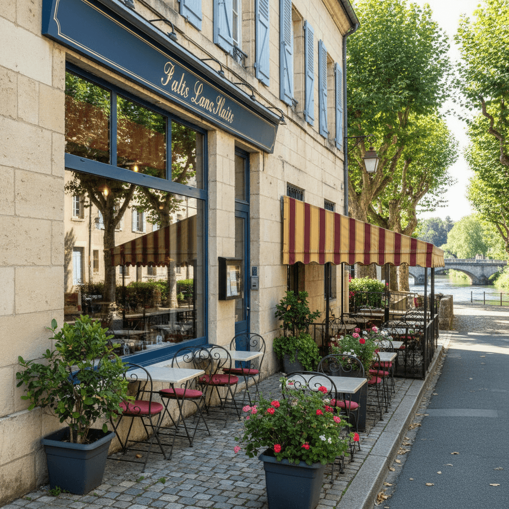 Restaurant à Sancé : terrasse - extraction