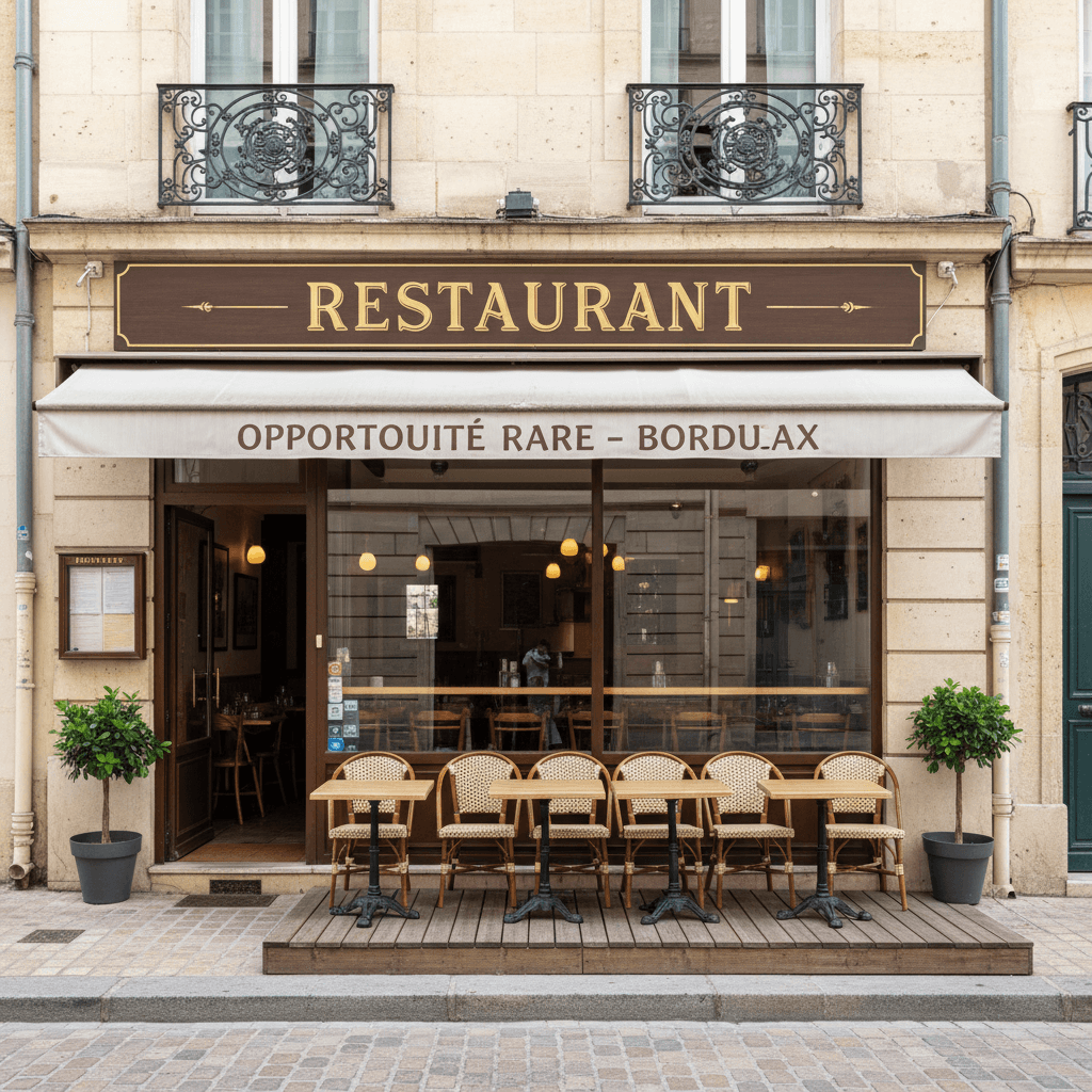 Restaurant 70m² à Bordeaux : terrasse - licence IV