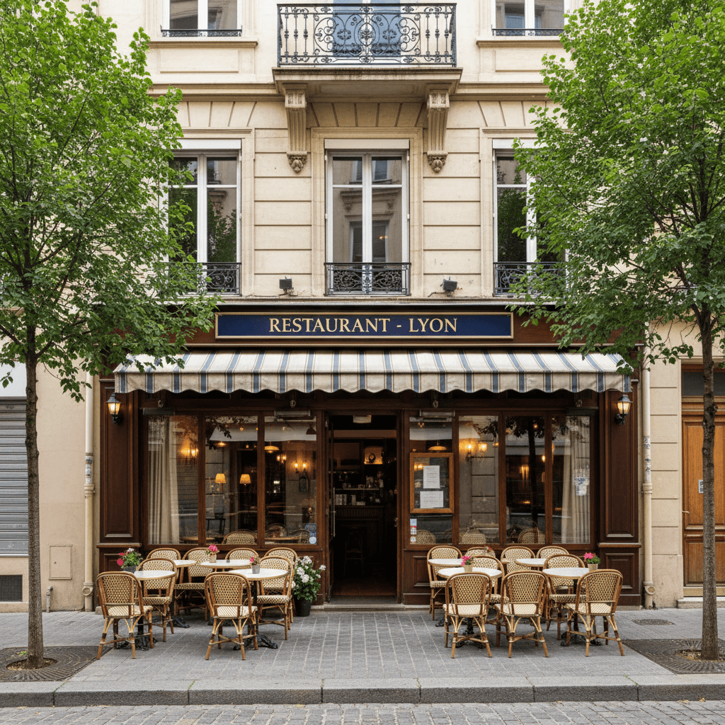 Restaurant 70m² à Lyon : terrasse - licence IV