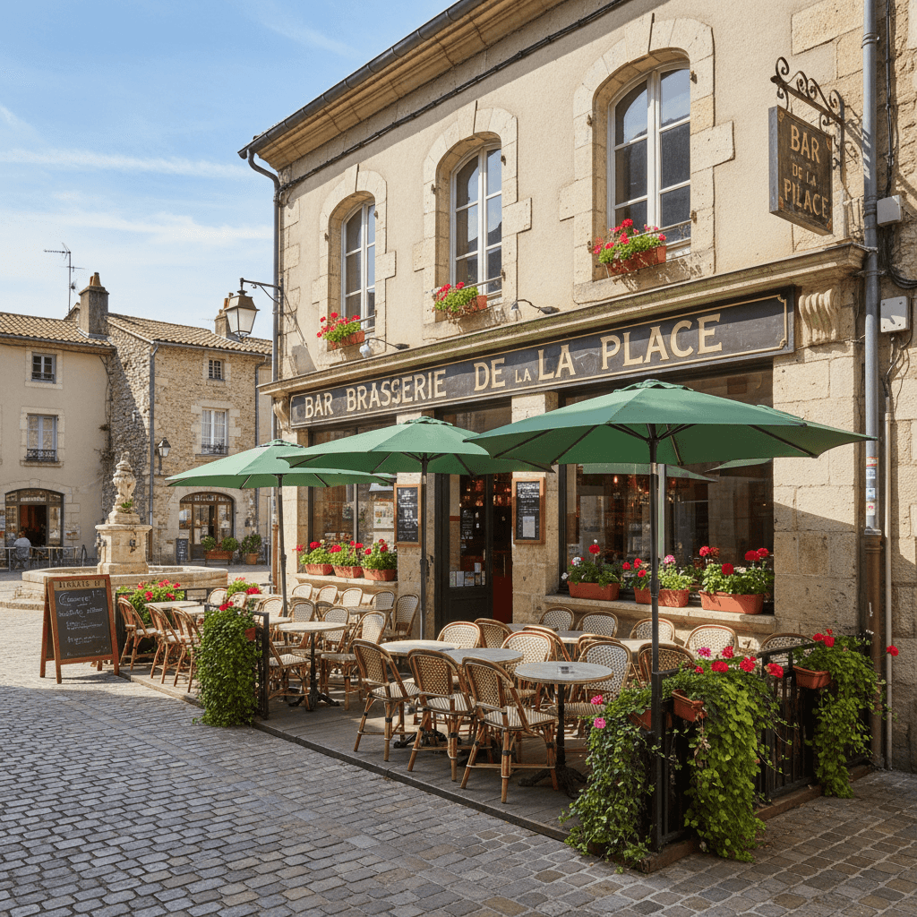 Bar-brasserie 150m² à Lablachère : terrasse - licence IV
