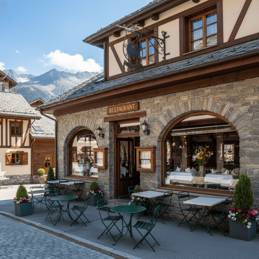 Restaurant à Huez : terrasse - licence IV - Image 1