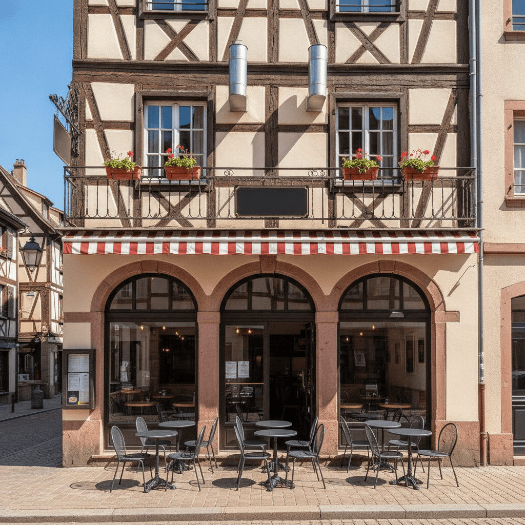 Fast-food à Strasbourg : terrasse - extraction - Image 1