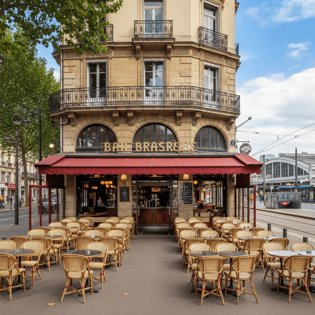 Bar-brasserie 676m² à Lyon : terrasse - licence IV