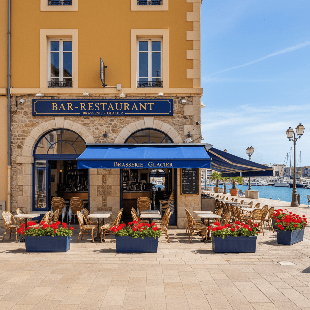 Bar-brasserie 340m² à Port-Vendres : terrasse - licence IV - Image 1