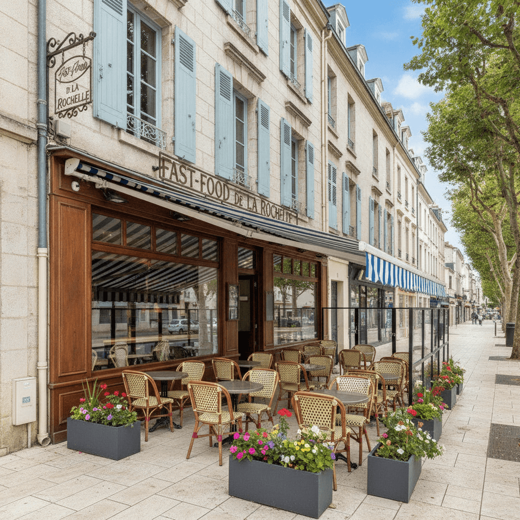 Fast-food 110m² à La Rochelle : terrasse - licence IV - Image 1