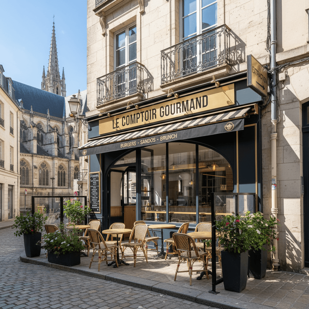 Fast-food 100m² à Nantes : terrasse - extraction